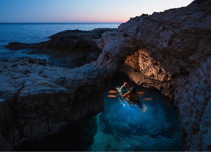 Metta Float SUP Pula - Transparent Kayak Glow Night Tour